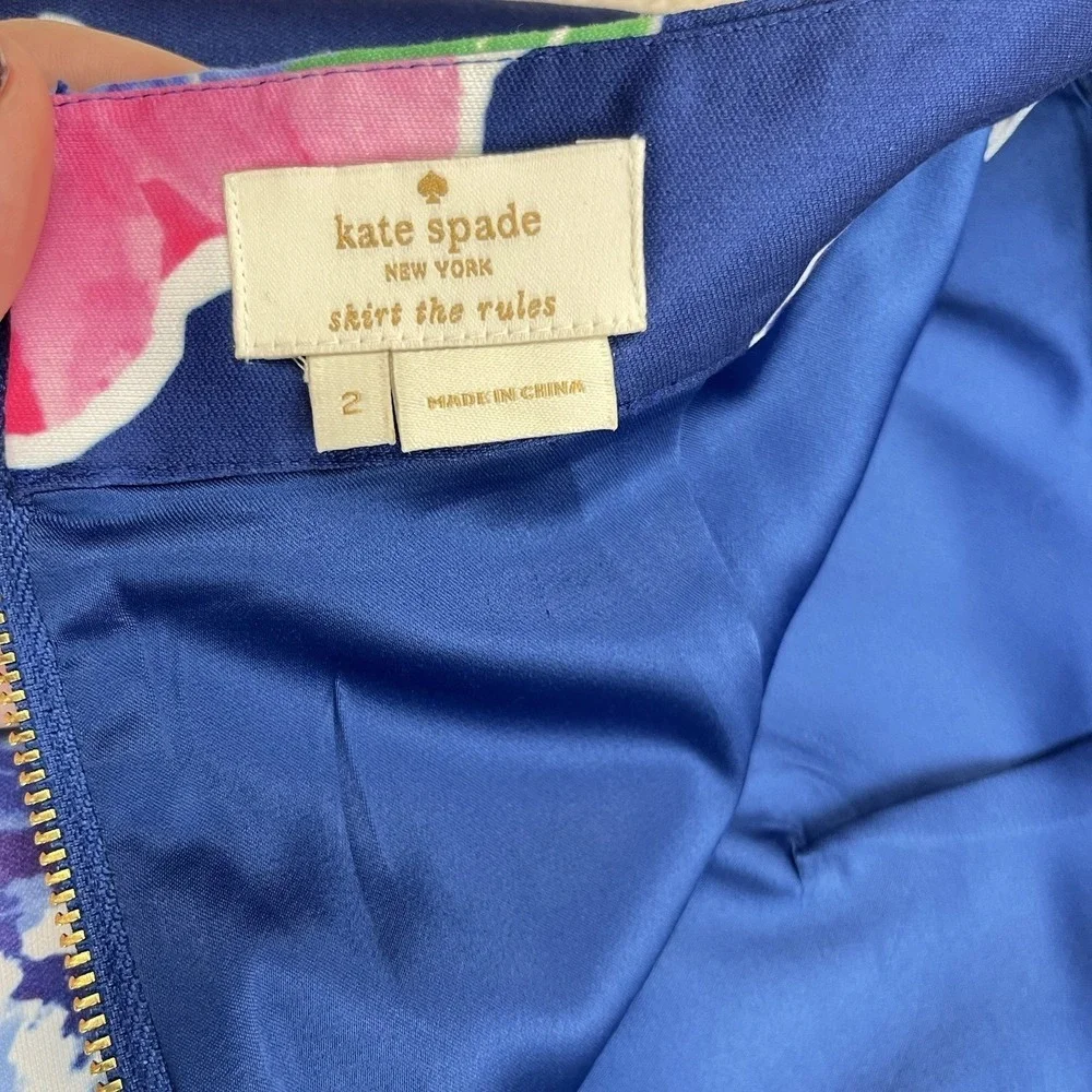 kate spade new york Floral Satin‎ Pencil Skirt 2